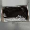 Hairro Human Hair Toppers For Women No Bang Middle Part Side Bangs Hair Clip Wispy Thin Short Wiglet Hairpieces 11 Inches 14g #02 Dark Brown