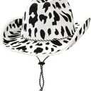 Beistle Cow Print Cowboy Hat One Size Fits Most Animal Print Hats