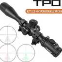 KT12-60X60SAL Long Range Rifle Scope 35mm Tube Side Parallax Adjustment with Scope Rings