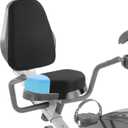 BALAPET Universal Recumbent Bike Seat Cushion Set, Extra Thick 3in Anti-Slip Seat Pad and Thickness 1.5in Lumbar Support Cushion for Recumbent Exercise Bikes, with Washable Cover and Straps