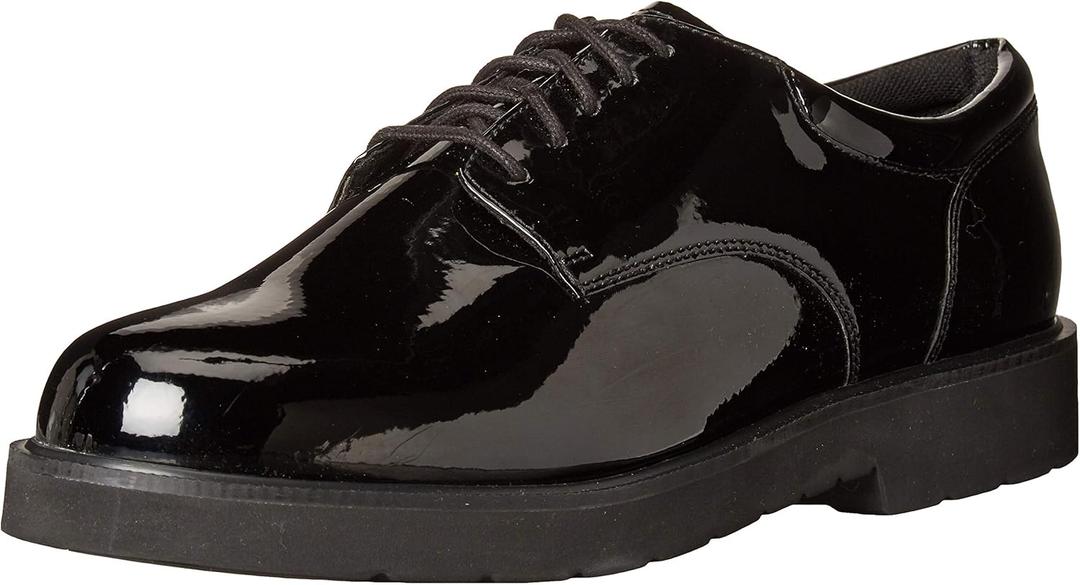 Bates Men's High Gloss Duty Work Shoe (9, Black)