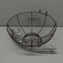 REGAL TRUNK & CO. Large Fruit Basket With Banana Hanger for Kitchen, Rustic French Farmhouse Bowl With Removable Holder Tree, Ideal for Fruits and Vegetables (Matte Brown)