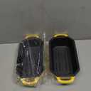 Bread Pan Cast Iron Loaf Pan with Lid Bread Loaf Pan 8.5x4.5 Inch Loaf Pan Enameled Cast Iron Sourdough Loaf Pan, Yellow