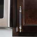 SA Home Products Cabinet and Drawer Pulls and Knobs. Furniture Pulls Made by Aluminum & Zinc Alloy, Antique Design with 4-inch Hole Spacing, 10-Pack, #JXFS2269 (Grey Color with Chrome Poles)