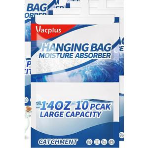 Vacplus Moisture Absorbers, Hanging Closet Dehumidifier Bags, Humidity Packs, Desiccant, Closet Dehumidifiers with Ocean Breeze Fragrance