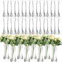 Mumufy 24 Pcs Acrylic Bud Vases Bulk Small Clear Container for Flowers Height Shatterproof Plastic Crystal Bud Vase for Centerpieces Wedding Home Table Decorations Formal Dinners, 15.7" x 11.4" x 6.7"