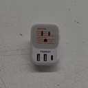 European Travel Plug Adapter USB C, TESSAN International Plug Adapter with 4 AC Outlets 3 USB Charging Ports, Type C Europe Power Adaptor for US to EU France Germany Iceland Spain Italy