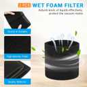 6 Pack VRC5 Filter Bags & 2 Pcs VFF51 Foam Filters Kit Compatible with Vacmaster Most 4 to 16 Gallon Wet/Dry Vacuum, Part# VRC51