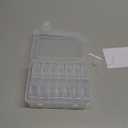 Mathtoxyz Small Bead Organizers, 30 Pieces Plastic Storage Cases Mini Clear Bead Storage Containers Transparent Boxes with Hinged Lid and Rectangle Clear Craft Supply Case