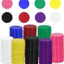 480Pcs Plastic Poker Mini Chips in 8 Colors Bulk Poker Card Game Chips for Game Play Learning Math Counting Kids Teaching Rewards3CM in Diameter