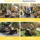 220L Folding Wagon with Detachable 14 Gallon Cooler Bag, Extra Large All-Terrain Heavy Duty Collapsible Beach Wagon Cart with Big Wheels, Foldable Utility Cart for Camping, Tailgate