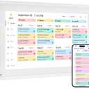 Digital Calendar Chore Chart - Touchscreen Interactive Digital Planner Display - WiFi Smart Planner w/LCD Display, Task Scheduling & Reward Tracker - Family Schedule Smart Display10.1-inch, White