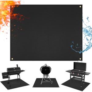 Grill Mats for Outdoor Grill, 65 x 48 in | Gas grills mat to protect patio and deck, oil-proof griddle accessories compatible with blackstone, weber, royal gourmet