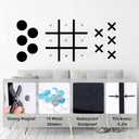 Magnetic Tic Tac Toe Wall-Mount Game,Game Room Decor,Modern Wall Decals for Kids Room,Classroom&Offices,Best Gift for Family, Friends (Black)