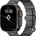 Titanium Band for Apple Watch Ultra 3/2/1 49mm & Series 11/10 46mm, Grade 5 Titanium Ultra Band for Men With Secure Butterfly Clasp, Tool Free & Anti-Scratch iWatch Metal Strap Pure Titanium,CRNS03-PRO