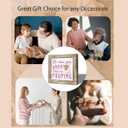 Pink Christmas Decor Sign for Bathroom, Funny Toilet Decoration, He Sees You When You're Pooping Bathroom Wooden Sign, Humor Pink Santa Tabletop Decor for Toilet 5.9x5.9 Inches