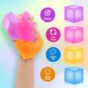 2 x 4 Pack Stress Cube Fidget Toys Large Size Squishy Stress Balls for Adults Kids, Sensory Calming Toys Slow Rising for Relaxation, Squishies Anxiety Stress Relief Toy with Thick Substance, Extra Large