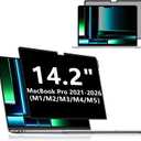 FILMEXT Privacy Screen for Macbook Pro 14 inch (2026-2021,M5 M4 M3 M2 M1), Removable Macbook pro 14.2" A3112 A3401 A2992 A2918 A2779 A2442 Privacy Laptop Screen Filter Anti-Spy/Anti-Glare/Eye Care