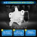 Car A/C Compressor Fit for Subaru Forester 2014-2018, Impreza 2012-2016, Crosstrek 2016-2017, XV Crosstrek 2013-2015 Automotive Replacement AC Compressor 73111FJ000 A/C Compressor for Car