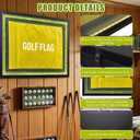 25 x 19Inch Golf Flag Display Case for Maximum 24 x 18Inch Golf Flag,Premium Solid Wood Display Case with Lights,Banner Frame Acrylic Boxes with Canvas Mat,Perfect for Sports Collector Memorabilia