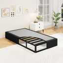 Awesofurni Twin Box Spring, 10 Inch High Profile Twin Box Spring Only, Black 3000 lbs Heavy Duty Metal Frame Mattress Foundation with Fabric Cover, Easy Assembly, Noise Free
