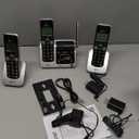 AT&T BL102-3 DECT 6.0 3-Handset Cordless Phone for Home with Answering Machine, Call Blocking, Caller ID Announcer, Audio Assist, Intercom, and Unsurpassed Range, Silver/Black