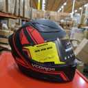 VCOROS Full Face Motorcycle Helmet for Unisex-Adults DOT Approved WS-609 Motorbike Street Bike Racing Helmets with Visor（Matte Red Lines,M）