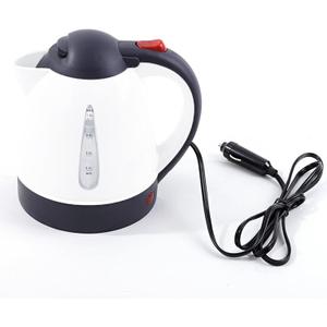 Boiling Hot Water Car Kettle Electric Automatic Shut Off,Portable Water Heater Boiler Stainless Steel Kettle Electric,Travel Coffee Tea Pot Electric Kettles,12v DC Cigarette Lighter,1000ml
