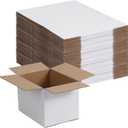 Shipping Boxes for Small Business, White 40 Pack 7x5x5 Inch Corrugated Cardboard Boxes for Packaging, Mailing, Storage