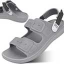 BBMVP Womens Sandals, Summer Beach Sandals for Woman 2025, Womens Slides, Women Beach Sandals & Summer Shoes Comfortable, Pool Slip On Sandals Women (Gray)