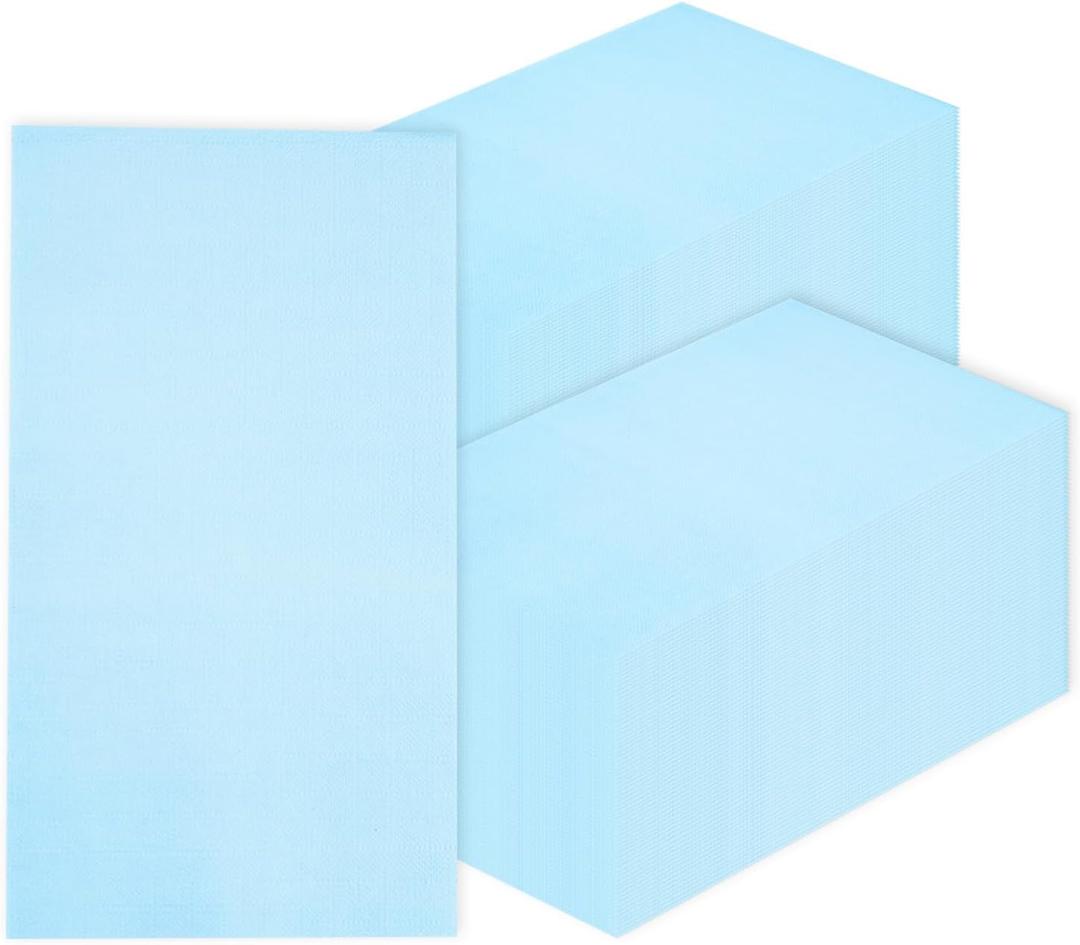 Blue Paper Napkins Everyday Disposable 100 Pack Bathroom Napkins Guest 3 Ply Paper Hand Towels Dinner Napkins For Wedding Birthday Party