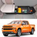 Under Seat Storage Box Compatible with 2019-2026 Chevy Chevrolet Silverado 1500/GMC Sierra 1500, 2020-2026 Silverado/Sierra 2500HD/3500HD Double Cab & Crew Rear Underseat Organizer