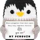 2 x JoycuFF Anniversary Unique Gifts for Women Men, Mothers Fathers Day Birthday Gifts for Wife Girlfriend Husband Boyfriend Penguin Gift