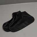 Waterproof Rain Shoe Covers, Silicone Overshoes with Zipper Non-slip Galoshes for Men and Women (XL(Women 11-13,Men 9.5-13), Black)