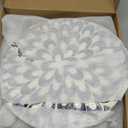 Mother of Pearl Lazy Susan for Table Turntable Organizer Wood Round Spinning Tray Rotating for Kitchen Cabinet Counter Spice Pantry 12 Inch(Floral Pattern)