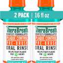 TheraBreath Plaque Control Pre-Brush Oral Rinse, Refreshing Mint Flavor, Antigingivitis and Antiplaque Rinse, Dentist Formulated, Alcohol Free, 16 Fl Oz (Pack of 2), BBD: 10/2026