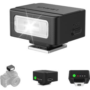 ULANZI SL01 Mini Camera Flash, GN8 6500K Mini Flash Speedlite, 4 Power Levels, Compatible with Sony ZV-1/ZV-E10/Canon/Nikon/Fuji/Panasonic/Leica/Olympus, Not Fits Sony ZV-1F