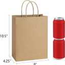 BagDream Gift Bags 8x4.25x10.5 100Pcs Brown Paper Gift Bags with Handles Bulk for Wedding, Party Favor, Grocery, Shopping, Retail, Merchandise Medium Kraft Paper Sacks