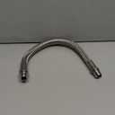 Industrial Grade Compressor Jumper Hose, 1/2" NPT Male x 20" Length, 750F, 450 PSI, Both Ends Rotating Fittings, Flexible Stainless Steel Metal Hose