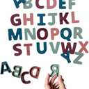 Food-Grade Silicone Uppercase ABC Magnetic Alphabet Letters - 26 PCS Educational Multicolor Alphabet Fridge Magnets for Toddlers 1-3 - Magnetic Letters for Classroom Learning