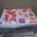 Toddler Vanity Magic Makeup Set Table & Chair Girl Toy Automatically Mirror with Music Light Pink Toys for 2 3 4 Year Old Girl Hair Salon Pretend Play Princess Dress Up Playset Valentine Gift age 3-5