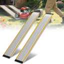 57in Aluminum Versatile Loading Ramp for Hand Truck, Bicycle, Motorcycle, ATV & More, Sturdy Anti-Slip, Shed Ramp 2 Pack for Riding Mower, Lightweight for Blowers, Pickup Trucks-880 lbs/PR Capacity (5FT)