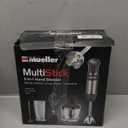 Mueller Multistick 5-in-1 Immersion Blender Handheld,12 Speed Hand Mixer-Turbo Boost,Heaviest Duty Copper Motor,Titanium reinforced Blades Hand Blender,Milk Frother Wand,Whisk,Beaker,Chopper,Grey (Gray)