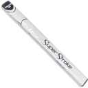 SuperStroke Zenergy Flatso 2.0 XL Golf Putter Grip with No Taper Enhanced SPYNE Technology, New Multi-Zone Texturing and Tech-Port, White/Black, Size: Flatso 17"