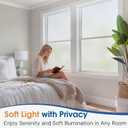 Homein Frosted Glass Window Privacy Film with Tools UV Blocking Privacy Film for Glass Windows, Static Cling No Glue Removable Reusable Anti Glare for Home Day and Night, Pure 35.4" x 78.7"