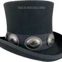 Concho Hat Band Genuine Leather
