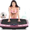Vibration Plate Exercise Machine Whole Body Workout Vibration Fitness Platform for Home Fitness & Weight Loss + BT + Remote, 99 Levels
