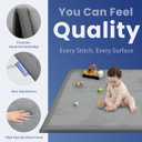 Huloo Sleep Baby Play Mat for Floor,1.3" Thick Memory foam Tummy Time Mat,Soft Coral Velvet Nursery Rug,Extra Large Non Slip Crawling Mats for Living Room(Dark Gray)