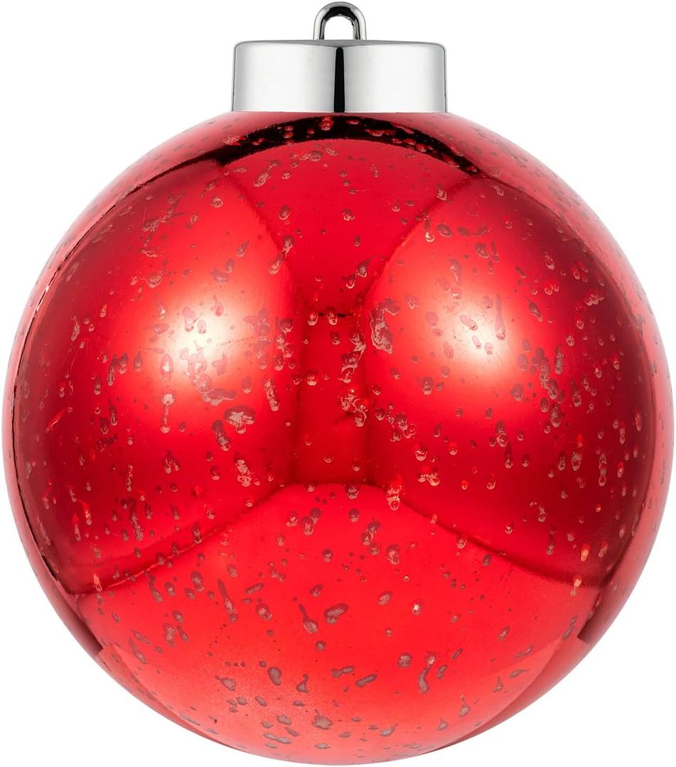 XmasExp 8in Large Christmas Ornaments Christmas Ball Ornaments Giant Tree Decoration Shatterproof Decorative Hanging Balls for Holiday Party Decor(Red, 1pc)