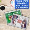 DEDC Vertical Booklet Magnetic Case Storage Magnet Card Holder Cardholder 175PT One Touch Trading Baseball Cards Protector UV Protection Display Showcase No PVC(2CT-134mm)